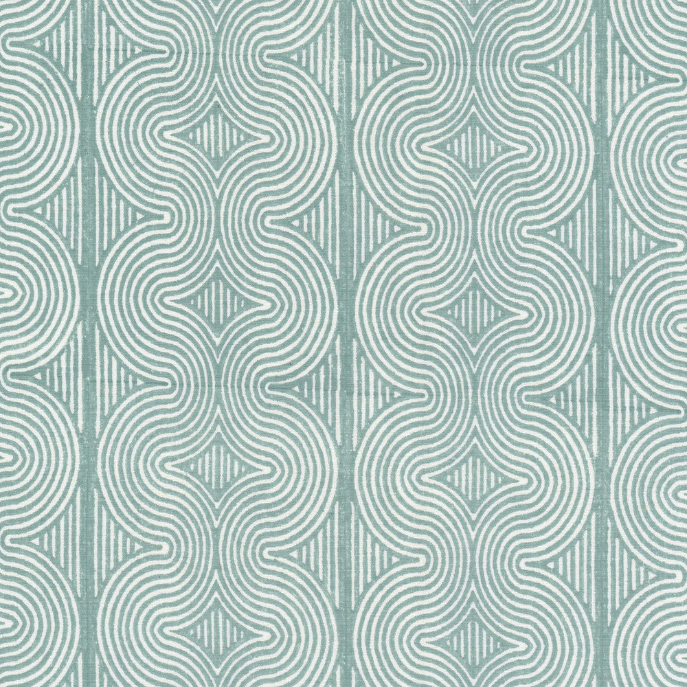 Macready 1 Seaspray by Stout Designer Fabric RAINBOW LIBRARY VAPOR/SEAGLASS 58%LIN 42%COT INDIA Horizontal: 5.875 and Vertical: 7.625 54 in - Swanky Fabrics -