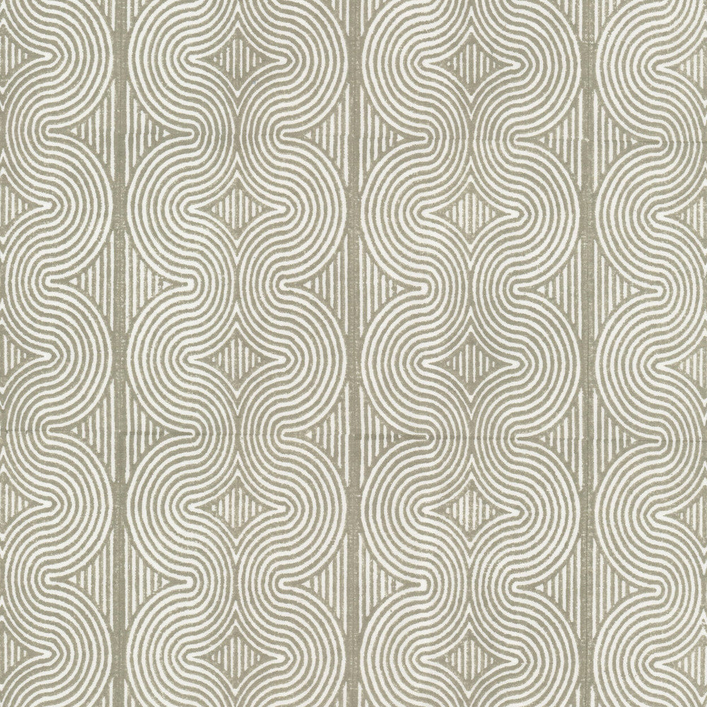 Macready 2 Raffia by Stout Designer Fabric RAINBOW LIBRARY ALMOND/GRANITE 58%LIN 42%COT INDIA Horizontal: 5.875 and Vertical: 7.625 54 in - Swanky Fabrics -