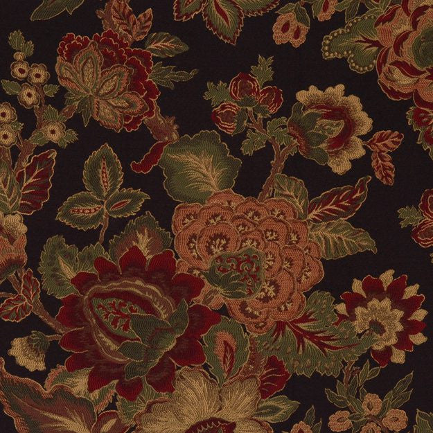 MADERA 98J3754 by JF Designer Fabric Elegant Attire (Black) 75% Rayon, 25% Polyester United States  Horizontal: 27 and Vertical: 27.375 54  - Swanky Fabrics -
