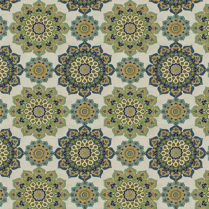 Walsh 205 Mediterranean by ABBEYSHEA Designer Fabric 55% Rayon, 45% Polyester China 25,000 Double Rubs (Wyzenbeek) </p><p>Repeat: Horizontal: 13.4" (34.0 cm) Up the Roll and Vertical: 14.6" (37.0 cm) Across the Roll 55" (140 cm) - Swanky Fabrics -