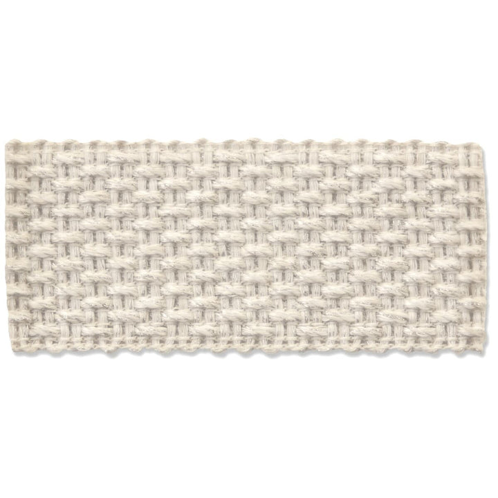 Marden 14 Frost by Stout Designer Trim New World Tapes & Borders 100% Linen ITALY Horizontal: 0 and Vertical: 0 1.63 in - Swanky Fabrics -
