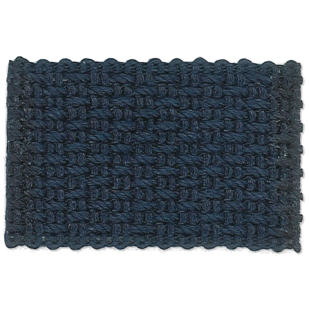 Marden 16 Navy by Stout Designer Trim NEW WORLD TAPES & BORDERS 100%LIN ITALY Horizontal: 0 and Vertical: 0 1.63 in - Swanky Fabrics -