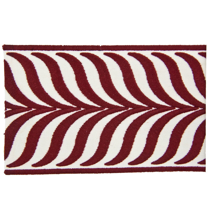 Martin 12 Wine by Stout Designer Trim Distinction Tapes 100% Polyester CHINA Horizontal: 3.5 and Vertical: 0.625 3.5 in - Swanky Fabrics -