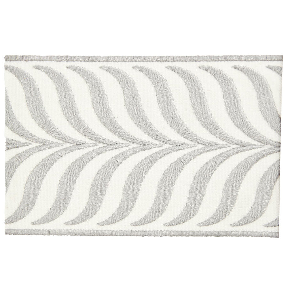 Martin 15 Fog by Stout Designer Trim DISTINCTION TAPES 100%POL CHINA Horizontal: 3.5 and Vertical: 0.625 3.5 in - Swanky Fabrics -