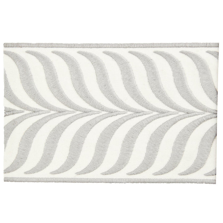 Martin 15 Fog by Stout Designer Trim DISTINCTION TAPES 100%POL CHINA Horizontal: 3.5 and Vertical: 0.625 3.5 in - Swanky Fabrics -