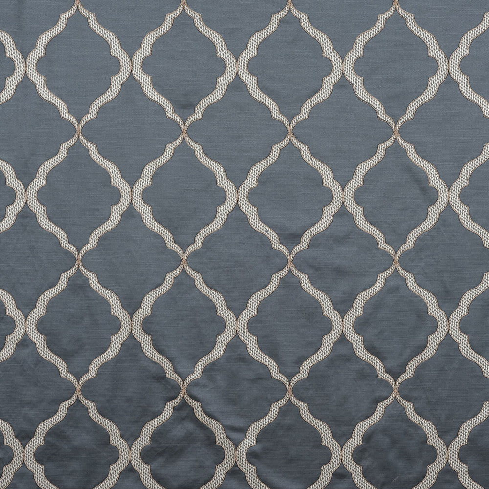 Mather 2 Slate by Marcus William Designer Fabric KAI/MARCUS WILLIAM AMALFI 59%COT 41%POL %BEMB INDIA Horizontal: 7.25 and Vertical: 9 52 in - Swanky Fabrics -