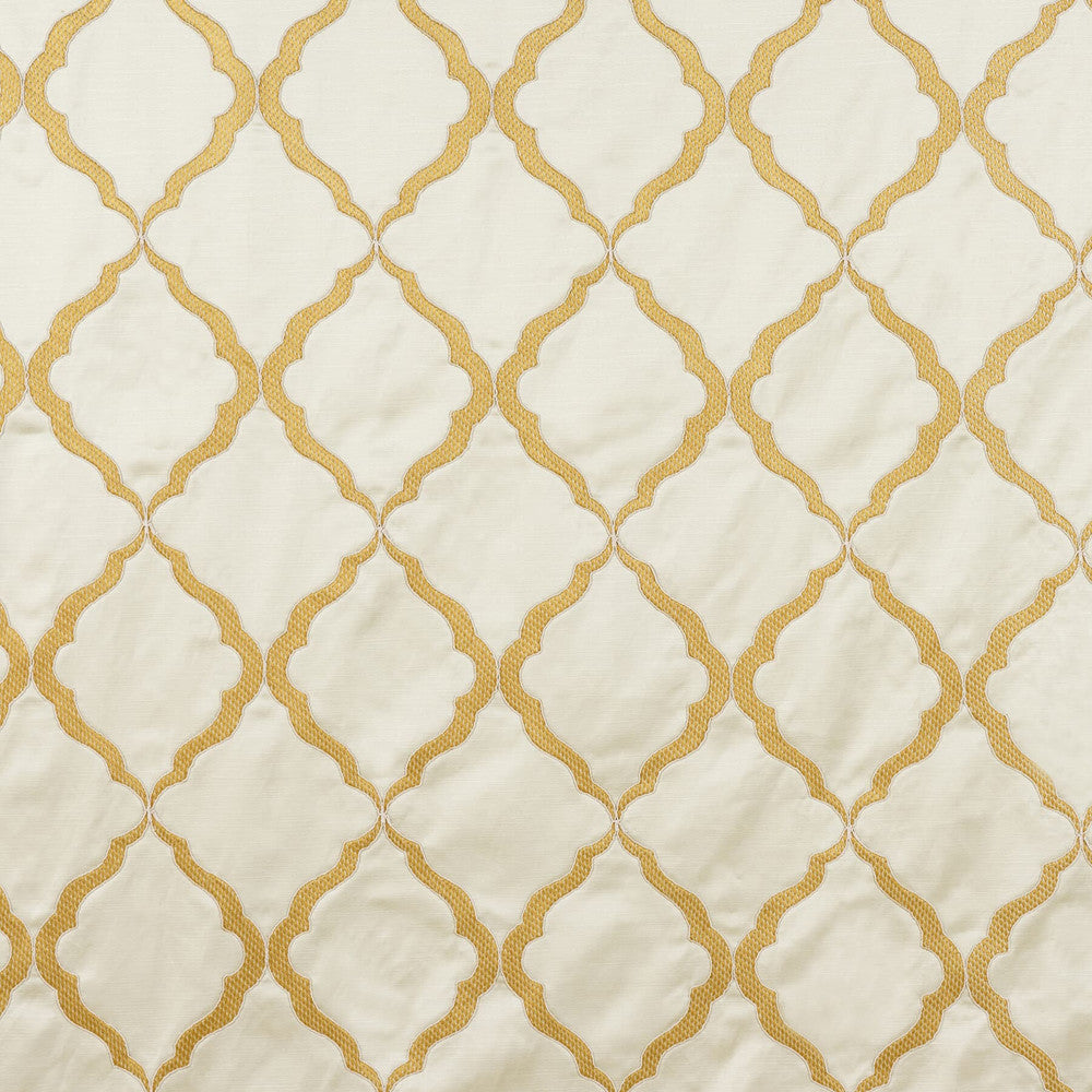 Mather 5 Gilt by Marcus William Designer Fabric KAI/MARCUS WILLIAM AMALFI 59%COT 41%POL %BEMB INDIA Horizontal: 7.25 and Vertical: 9 52 in - Swanky Fabrics -