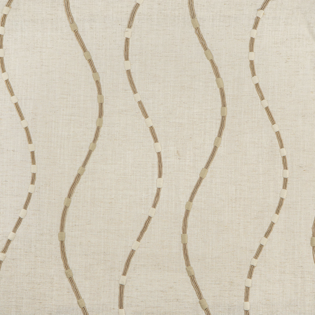 Mattituck # 427 Biscotti by Maxwell Designer Fabric Color Theory-Vol. X Driftwood BASE: 70% VISCOSE 30% LINEN EMB: 72% COTTON 28% POLYESTER INDIA EMB: V-12.4" H-13.2" W: 53" EMB: 52" - Swanky Fabrics -