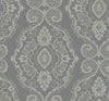 Nautical Damask Black Sands MB30300 by Seabrook Designs Designer Wallpaper