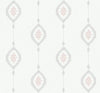 Sand Dollar Stripe Pink Sunset MB30501 by Seabrook Designs Designer Wallpaper