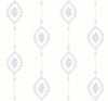 Sand Dollar Stripe Blue Oasis MB30502 by Seabrook Designs Designer Wallpaper