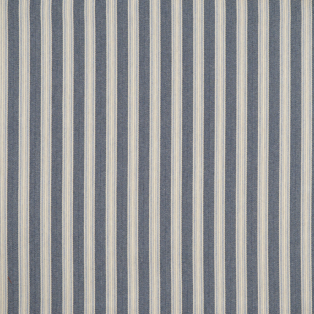 Meyer # 750 Denim by Maxwell Designer Fabric Stripes & Checks Iv 82% COTTON 18% POLYESTER INDIA H-1.2" 54" - Swanky Fabrics -
