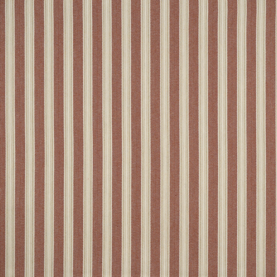 Meyer # 762 Brick by Maxwell Designer Fabric Stripes & Checks Iv 82% COTTON 18% POLYESTER INDIA H-1.2" 54" - Swanky Fabrics -