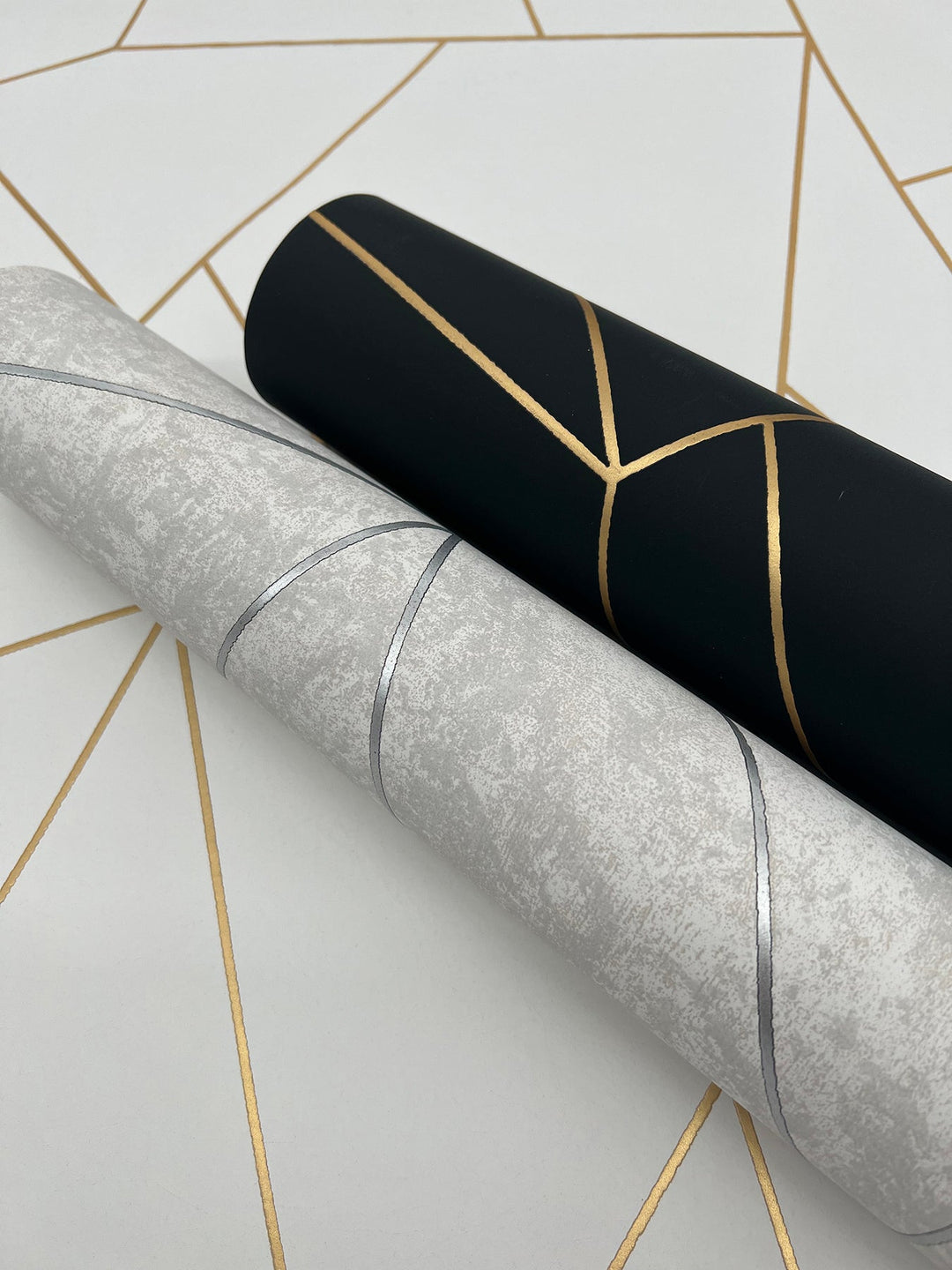 Nazca Black & Gold Wallpaper by Antonina Vella Designer