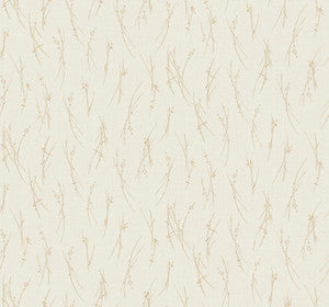 Sprigs Cream & Gold Wallpaper by Antonina Vella Designer