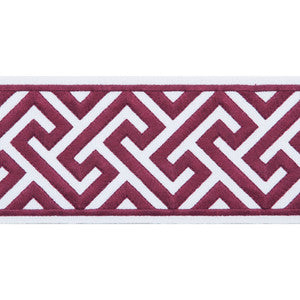 Melrose Emb Tape Claret by Magnolia Designer Trim