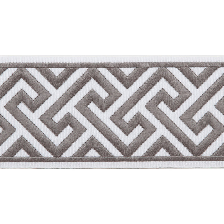 Melrose Emb Tape Gray by Magnolia Designer Trim - 51% Fibranne, 49% Polyester China Horizontal: and Vertical: 3.5 - Swanky Fabrics -