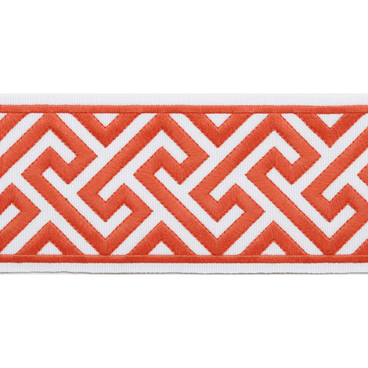 Melrose Emb Tape Papaya by Magnolia Designer Trim - 51% Fibranne, 49% Polyester China Horizontal: and Vertical: 3.5 - Swanky Fabrics -