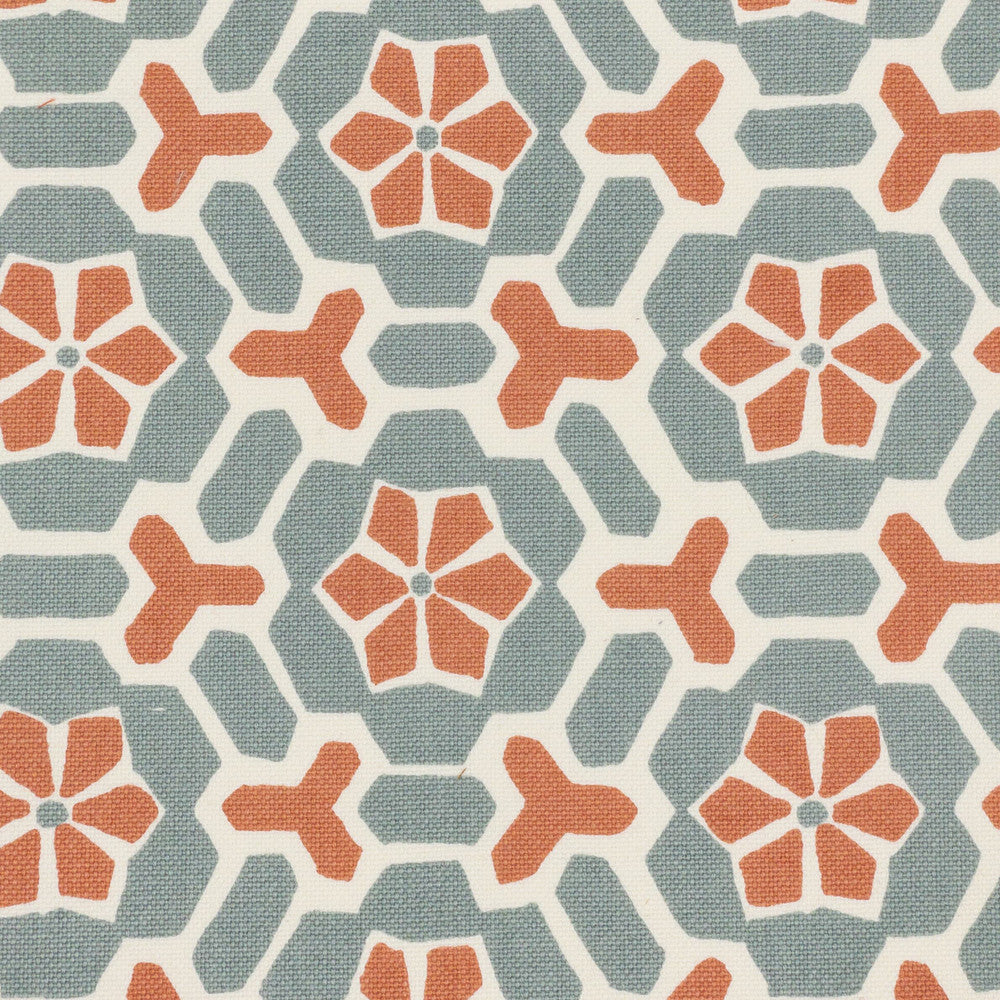 Merger 1 Seaglass by Stout Designer Fabric COMFORTABLE LIVING QUARTZ/TILE 100%COT INDIA Horizontal: 5.250 and Vertical: 3.125 55 in - Swanky Fabrics -