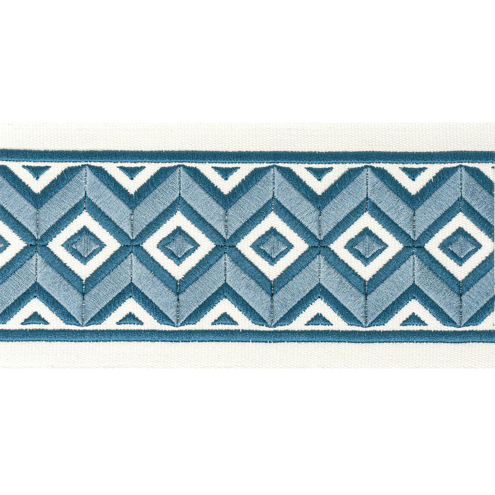 Midland Tape 1 Denim by Stout Trim Stout Trim Midland Tape 1 DenimTrim STITCHED UP TRIM INDIA </p><p>Repeat: H: 4.000, V: 1.500 4 in - Fabric Carolina -