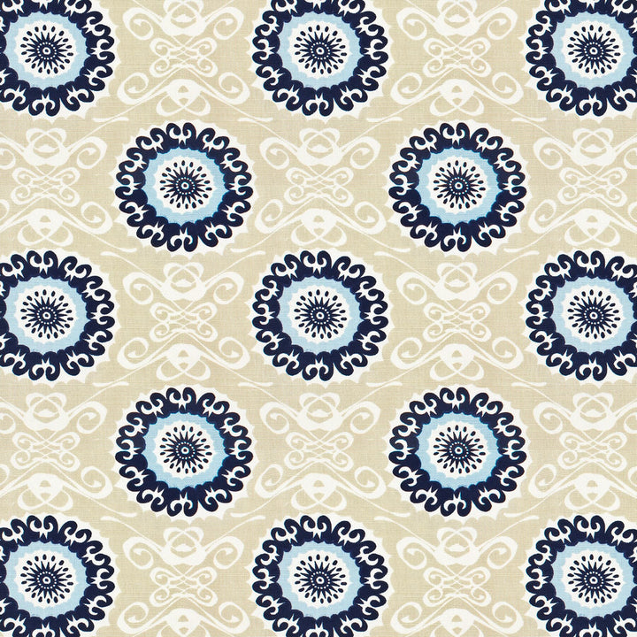 Midsummer 1 Sand by Aoc Designer Fabric LA BELLA VITA 50%COT 50%LIN USA CATB 117-2013 Horizontal: 7.75 and Vertical: 7.5 54 in - Swanky Fabrics -