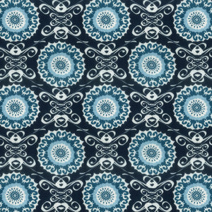 Midsummer 3 Navy by Aoc Designer Fabric