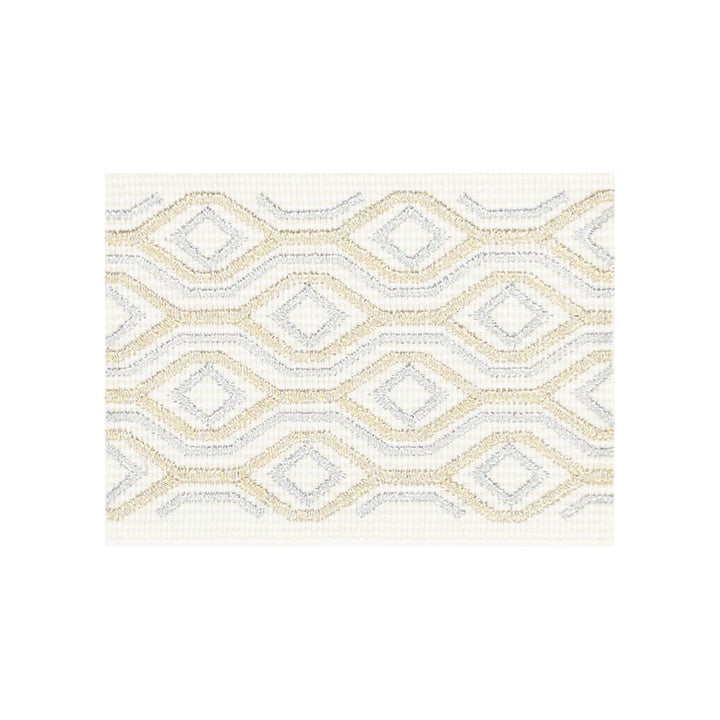 Milano Tape 1 Antique by Stout Trim Stout Trim Milano Tape 1 AntiqueTrim ALLURE TRIM 55%SVI 37%MTL 8%COT TURKEY </p><p>Repeat: H: 1.625, V: 0.000 2.75 in - Fabric Carolina -