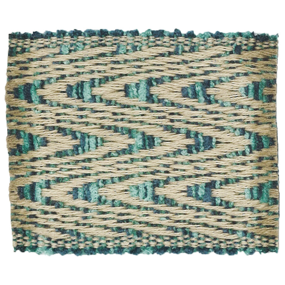 Milbank 8 Peacock by Stout Trim Stout Trim Milbank 8 PeacockTrim TREND ALERT TRIM 50%COT 50%LIN CHINA </p><p>Repeat: H: 0.630, V: 0.000 2.25 in - Fabric Carolina -