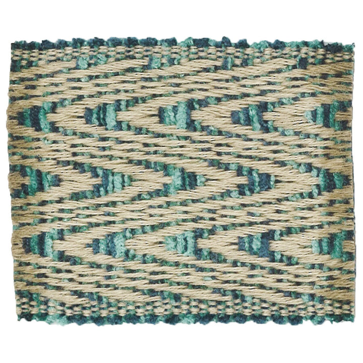 Milbank 8 Peacock by Stout Designer Trim TREND ALERT TRIM 50%COT 50%LIN CHINA Horizontal: 0.63 and Vertical: 0 2.25 in - Swanky Fabrics -