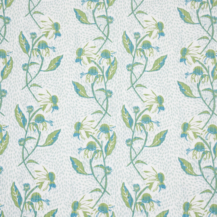 Miller 1 Aqua by Aoc Designer Fabric THE ART OF COLOR HERITAGE II 100%COT USA Horizontal: 9.000 and Vertical: 6.375 54 in - Swanky Fabrics -