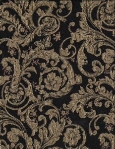 Minuet Black Gold by Norbar Designer Fabric