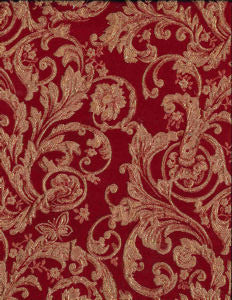 Minuet Red Gold by Norbar Designer Fabric