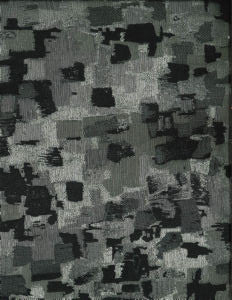 Minute Black by Norbar Designer Fabric SPLENDOR 100% POLYESTER AND LUREX CHINA 12 1/4"V 13 3/4"H 108 - Swanky Fabrics -