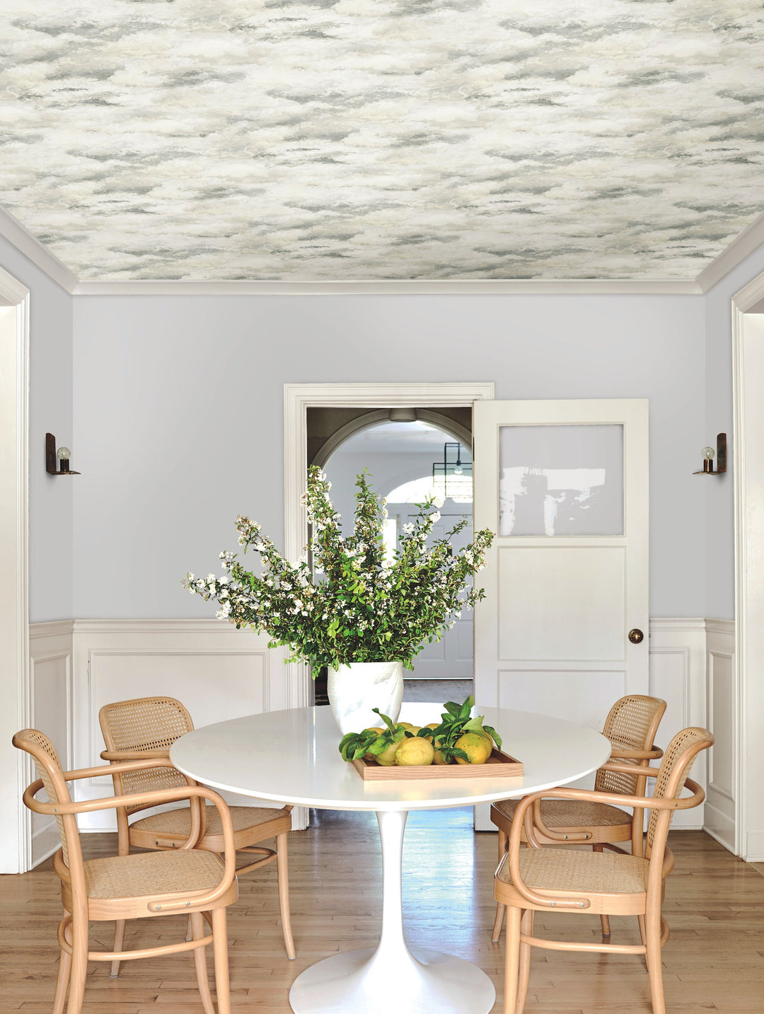 Plein Air Tan & Grey Wallpaper by York Wallcoverings Designer