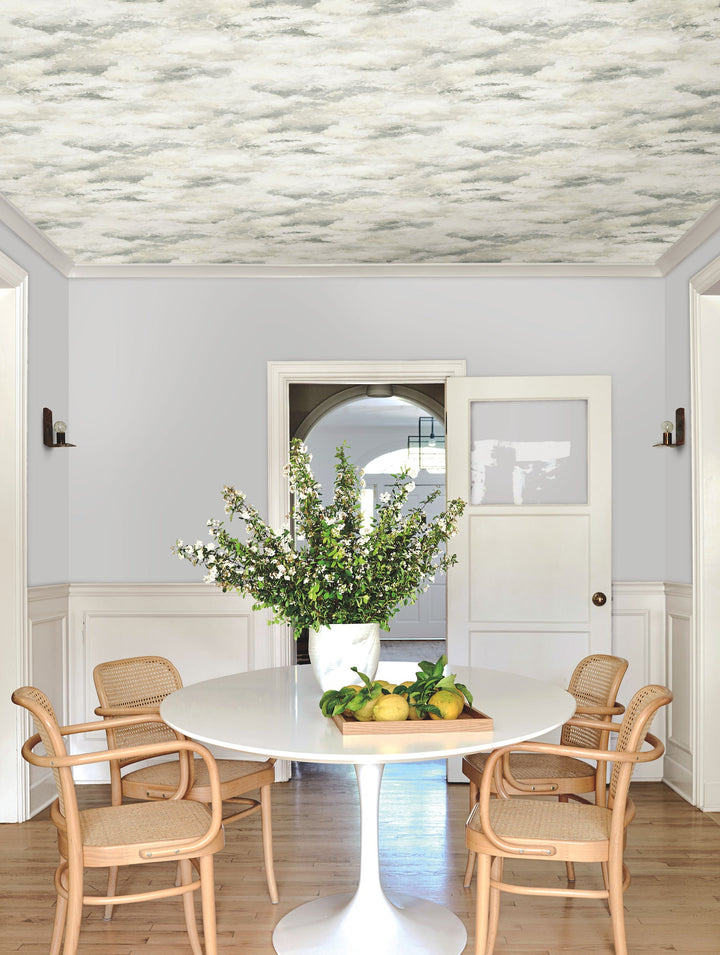 Plein Air Tan & Grey Wallpaper by York Wallcoverings Designer