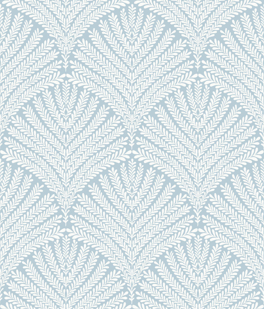 Beachcomber Blue & White Wallpaper by York Wallcoverings Designer Mediterranean Covers about 56.4 square feet 20.5-in by 33-ft long roll Prepasted 24 - Swanky Fabrics -