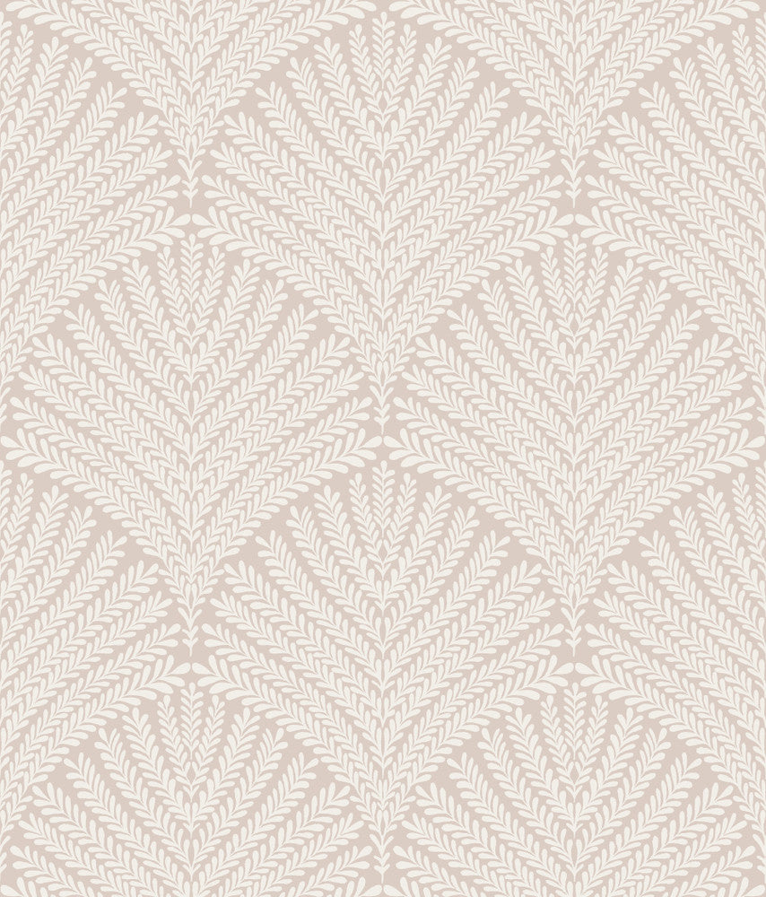 Beachcomber Light Pink & Cream Wallpaper by York Wallcoverings Designer Mediterranean Covers about 56.4 square feet 20.5-in by 33-ft long roll Prepasted 24 - Swanky Fabrics -