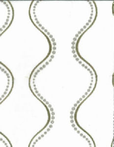 Moncetto Pesto by Norbar Designer Fabric PRISM SEAVIEW 85% POLYESTER - 8% VISCOSE INDIA 6 1/4"H 55 - Swanky Fabrics -