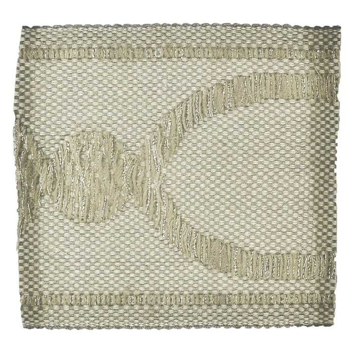 Monogram 3 Ash by Stout Designer Trim MOONDUST TRIM 38%LIN 31%SVI 26%JUT 5%MTL CHINA Horizontal: 0 and Vertical: 0 3 in - Swanky Fabrics -