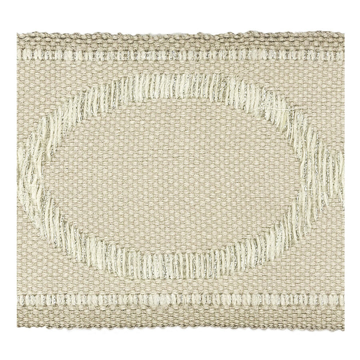 Monogram 6 Putty by Stout Designer Trim MOONDUST TRIM 38%LIN 31%SVI 26%JUT 5%MTL CHINA </p><p>Repeat: 0 3 in - Swanky Fabrics -