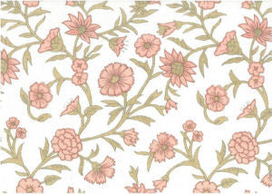 Monroe Pale Pink Lw by Norbar Designer Fabric ROMANCE 100% COTTON SPAIN 10 1/2"V 9"H 55" - Swanky Fabrics -