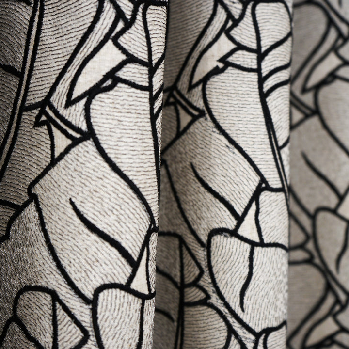 Monstera 99Sj101 by JF Designer Fabric JF Studio 60% Viscose, 40% Linen India Horizontal: 9 and Vertical: 7.625 55 - Swanky Fabrics -