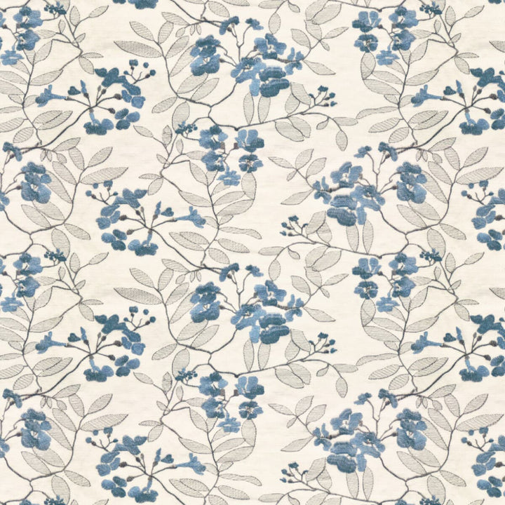 Monti 2 Delft by Stout Designer Fabric Color My Window Seaglass/Glacier 100% Polyester CHINA Horizontal: 17.5 and Vertical: 11.5 56 in - Swanky Fabrics -