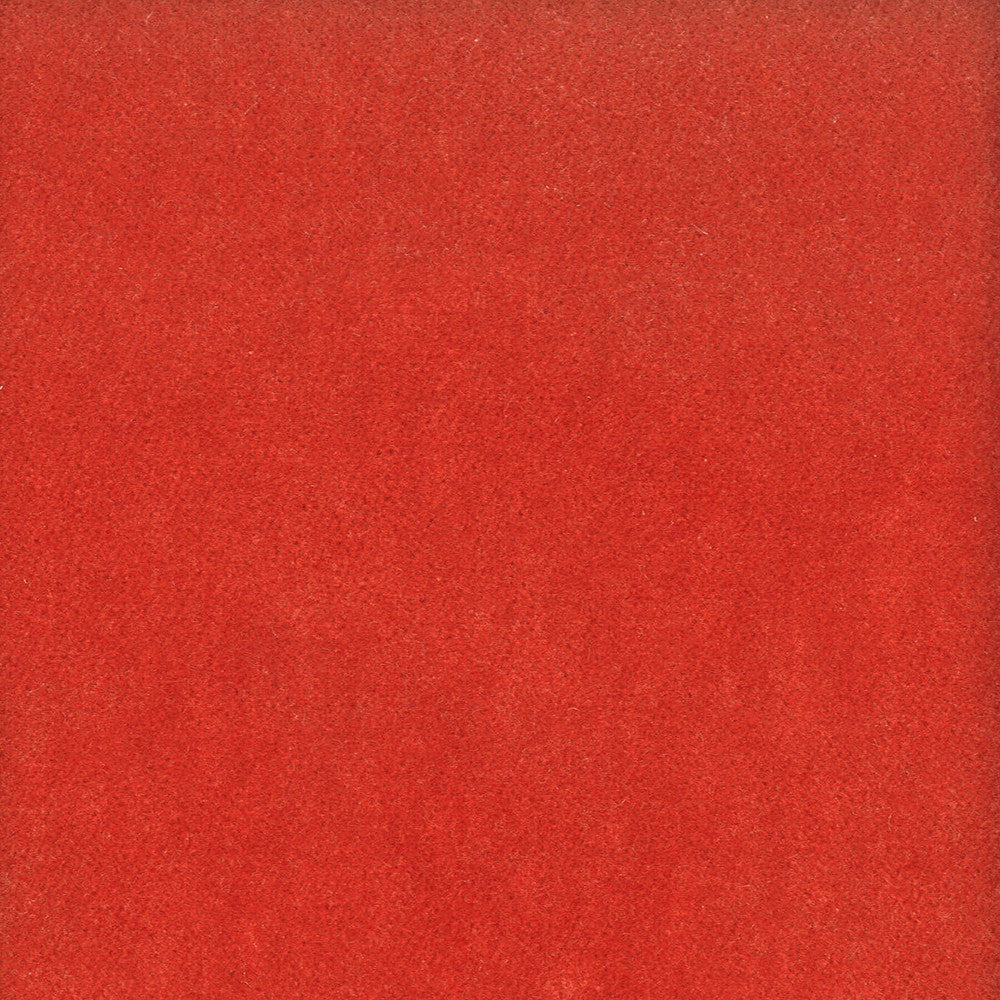 Moore 31 Tomato by Stout Designer Fabric TIMELESS VELVETS 82%POL 18%COT SOUTH KOREA WYZENBEEK 50 000 DOUBLE RUB WEAR TEST (HEAVY DUTY) Horizontal: 0.000 and Vertical: 0.000 54.75 in - Swanky Fabrics -