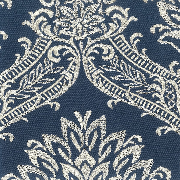 Motive 2 Navy by Stout Designer Fabric EMBROIDERY IV 100%COT %BEMB INDIA </p><p>Repeat: 15.375 51.25 in - Swanky Fabrics -