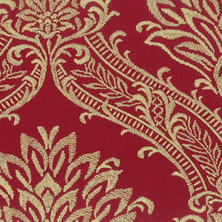 Motive 3 Ruby by Stout Designer Fabric EMBROIDERY IV 100%COT %BEMB INDIA </p><p>Repeat: 15.375 51.25 in - Swanky Fabrics -