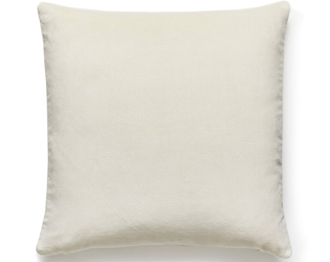 Torino Velvet Pillow 22 X 22 - Oyster MTTORIPILL0005 by Scalamandre Designer Pillow