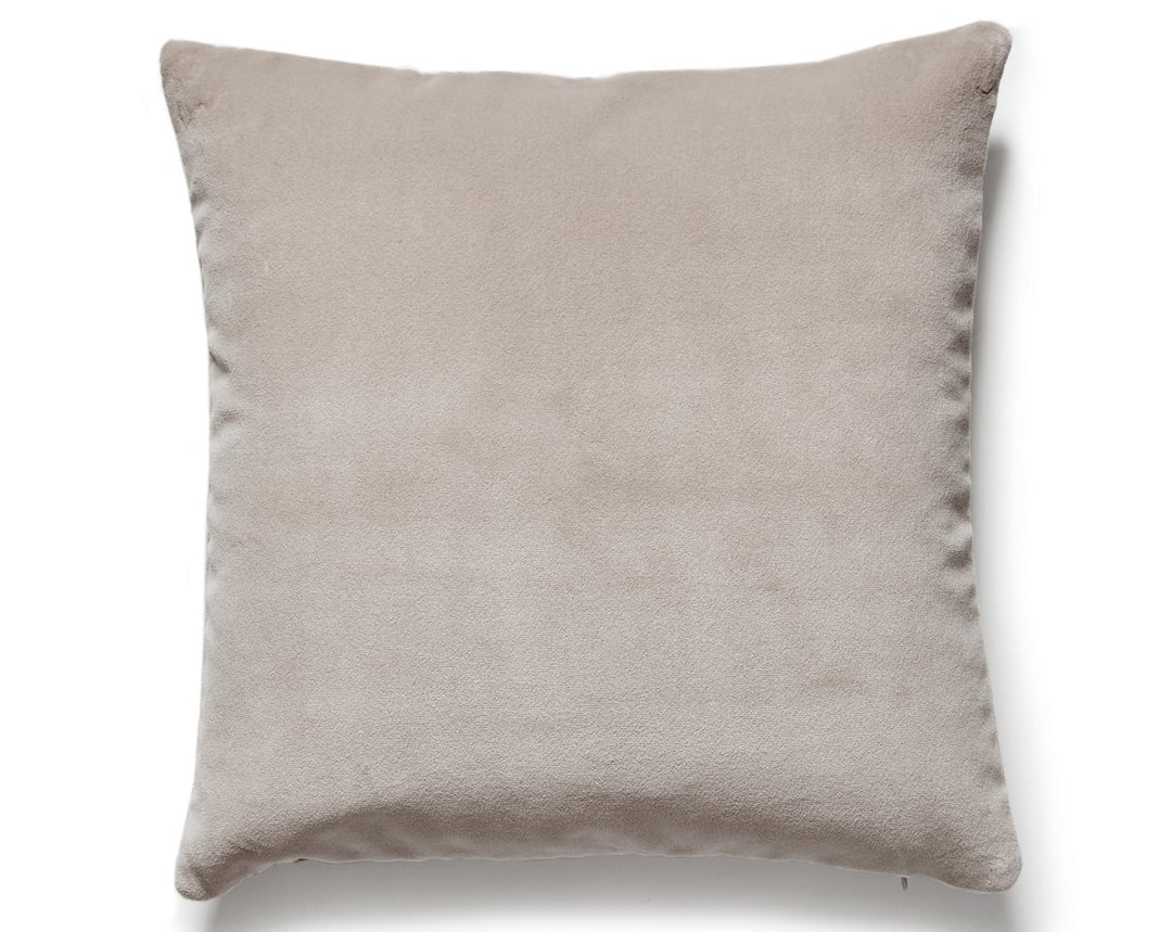 Torino Velvet Pillow 22 X 22 - Taupe MTTORIPILL0006 by Scalamandre Designer Pillow