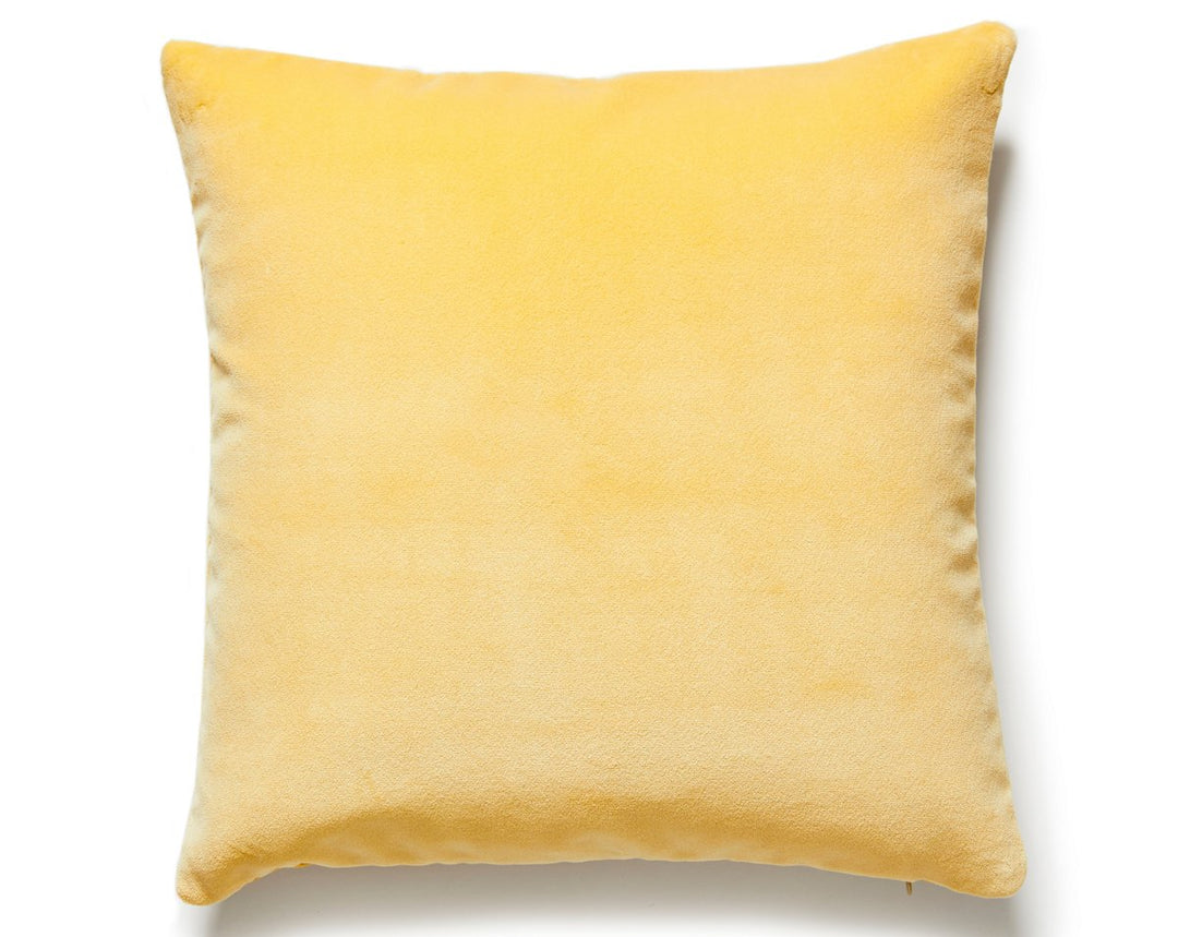 Torino Velvet Pillow 22 X 22 - Sunshine MTTORIPILL0009 by Scalamandre Designer Pillow