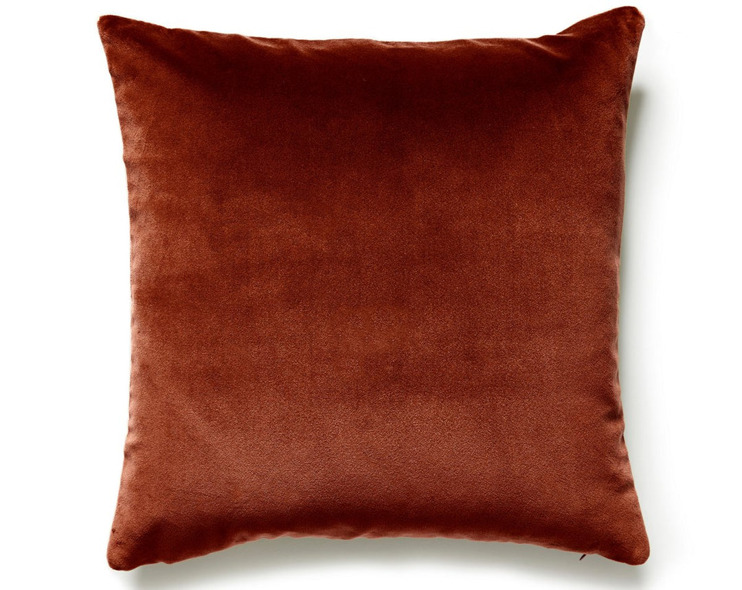 Torino Velvet Pillow 22 X 22 - Paprika MTTORIPILL0013 by Scalamandre Designer Pillow